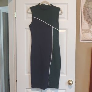 Professional Navy and Green dress